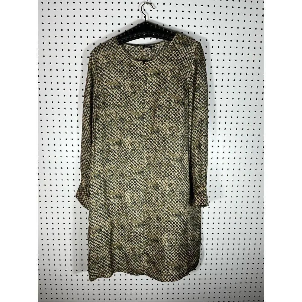 J.McLaughlin snakeskin print silk blend slip dress size xl
